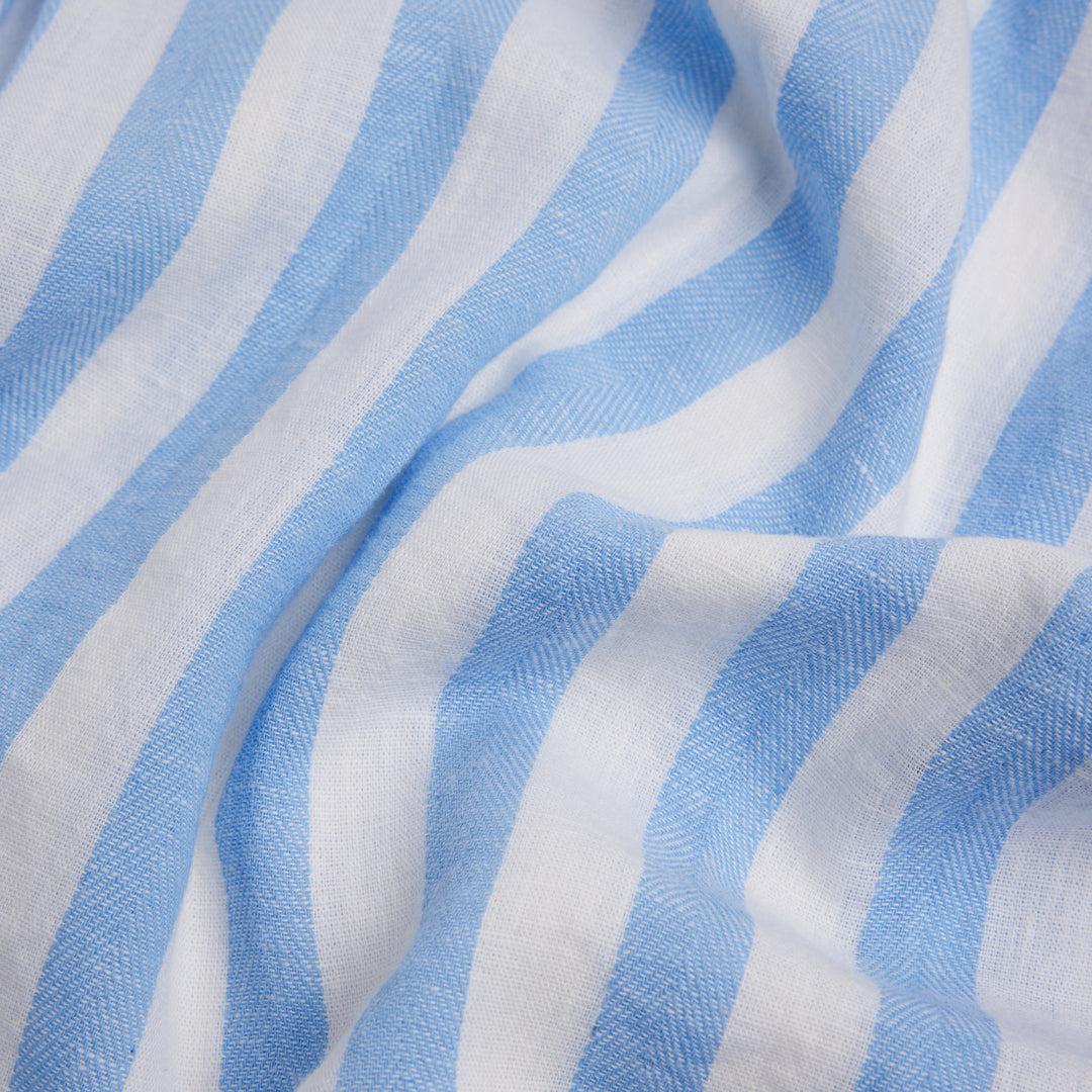 Cuba Linen Shirt Blue Stripe-Skjorte-The Gilli-phrase3