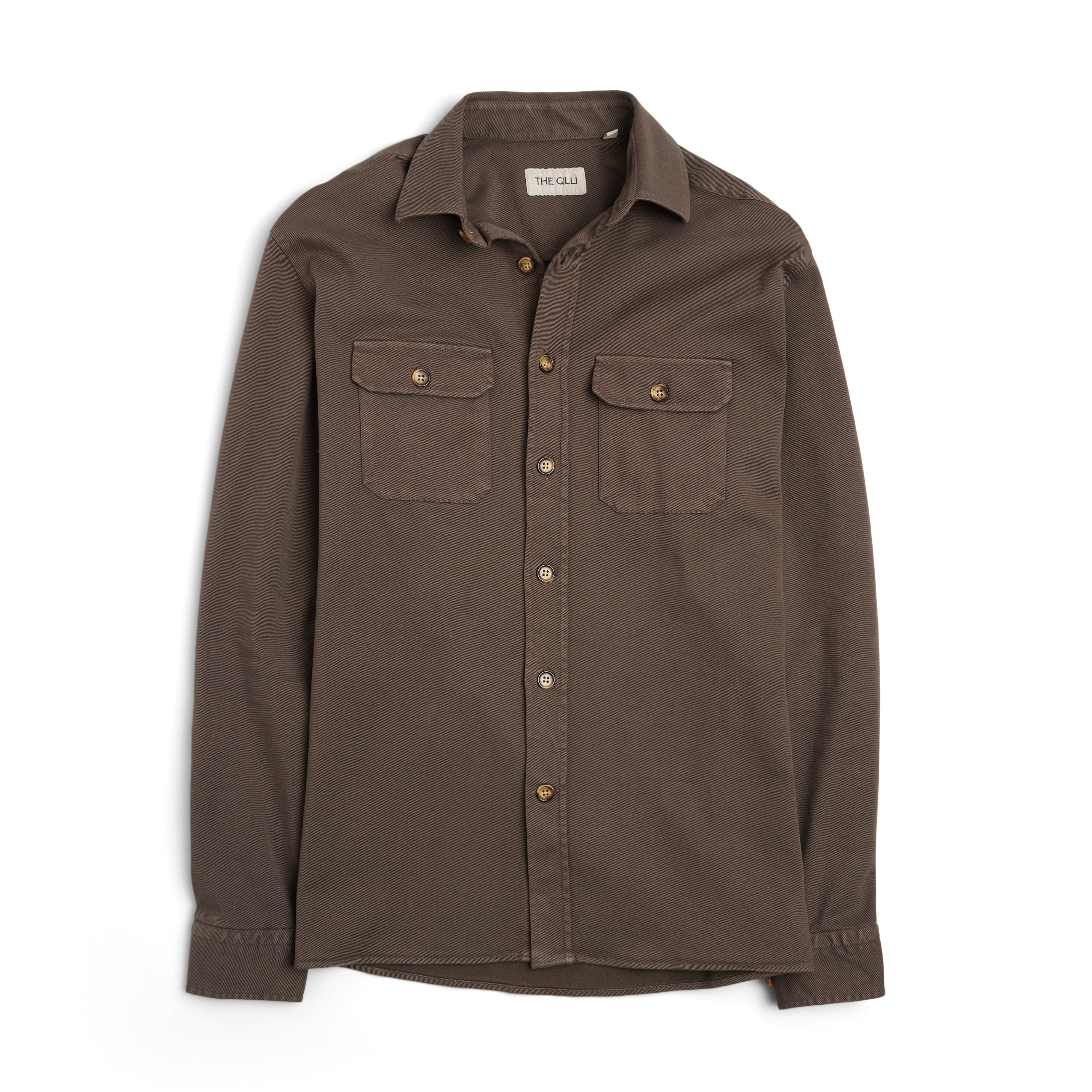 Twill Overshirt Dark Olive