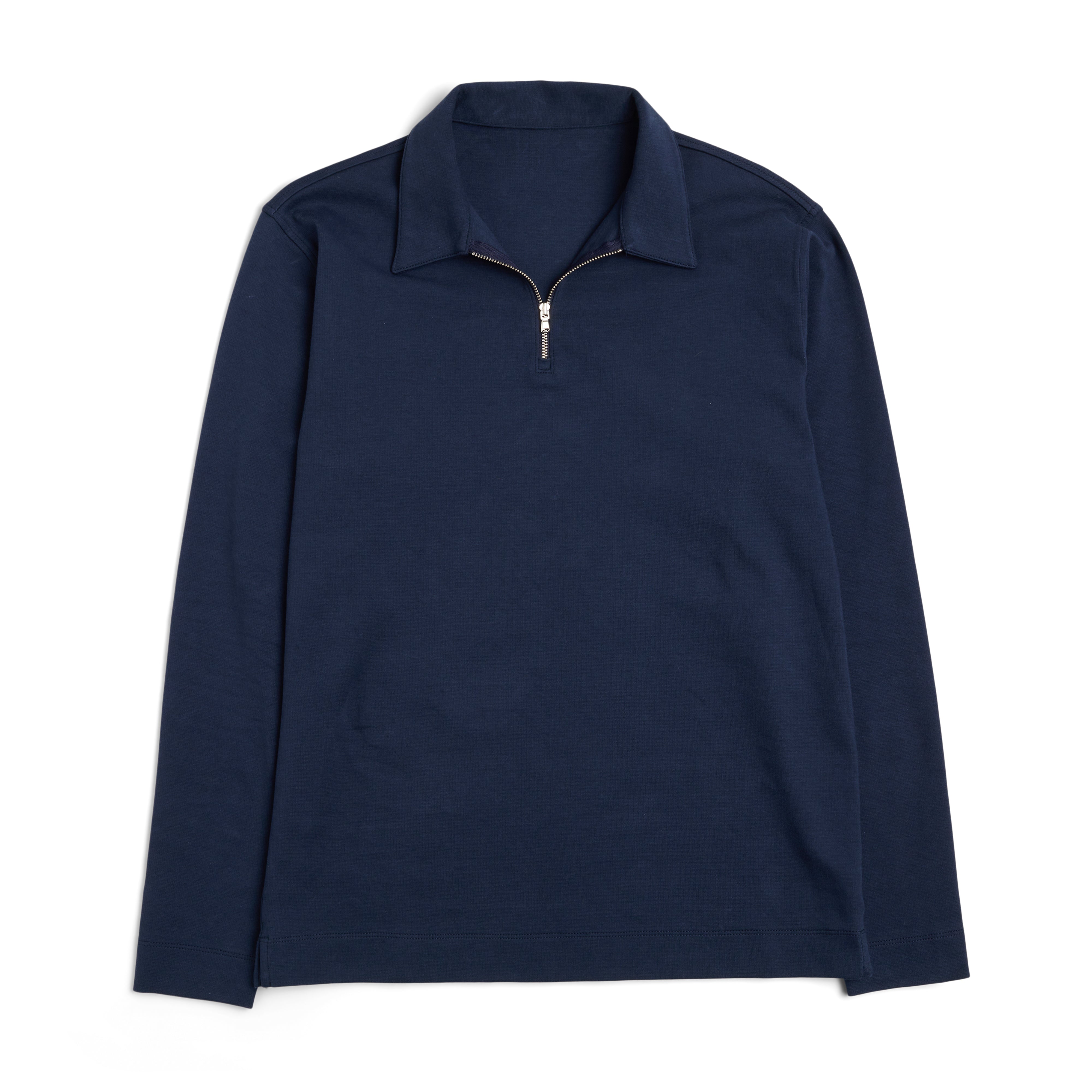 Zip Polo Long Sleeve Navy