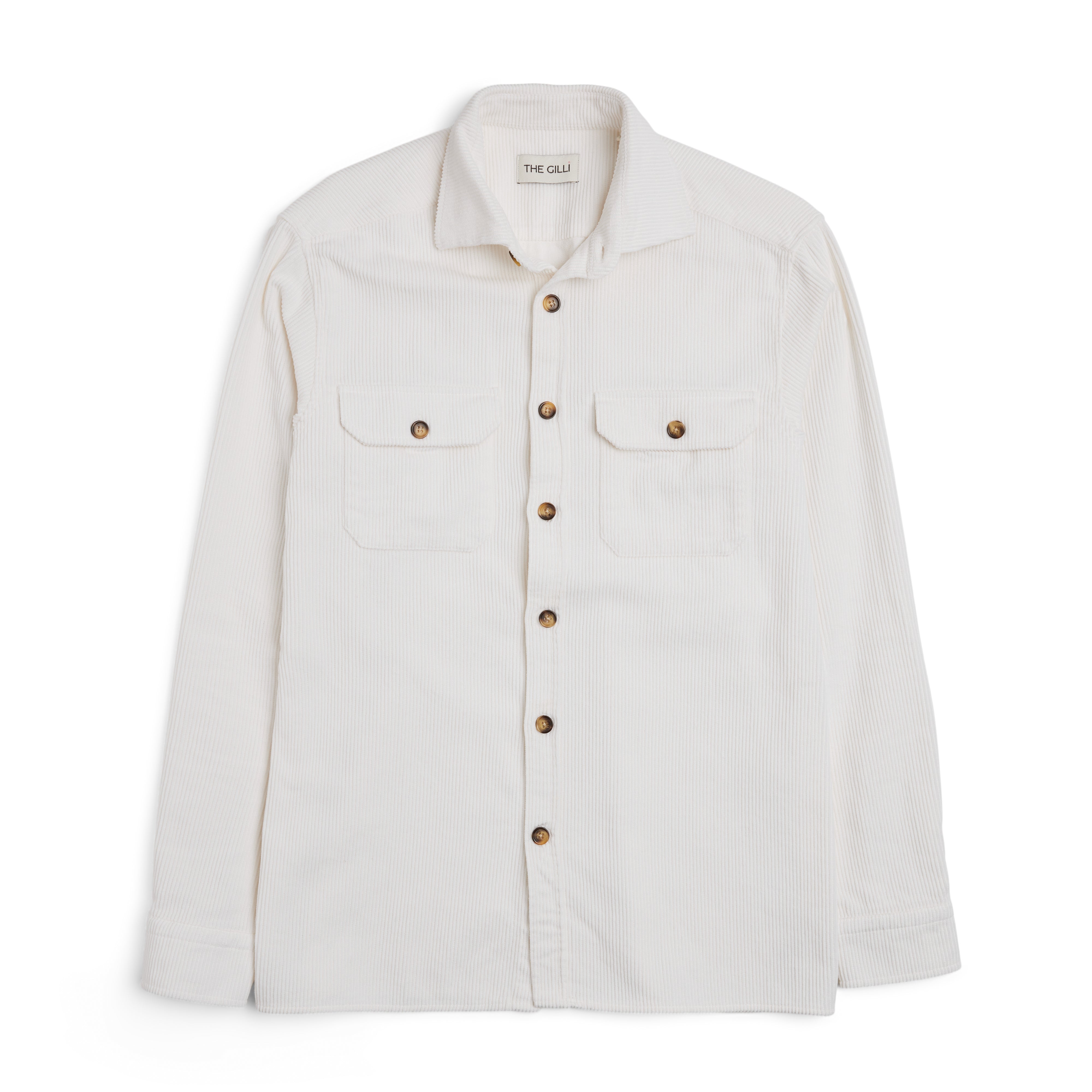 Corduroy Overshirt White