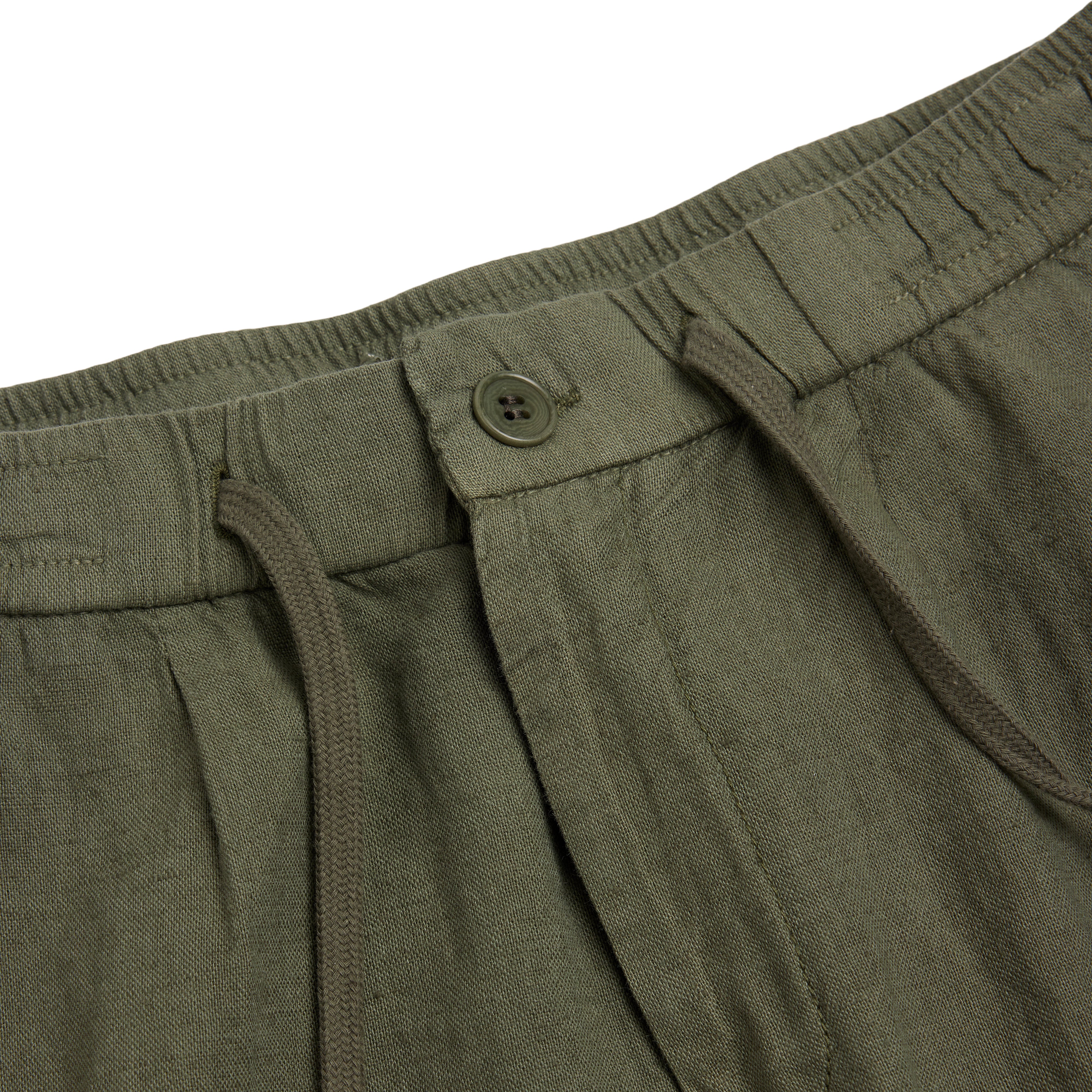 Linen Shorts Olive