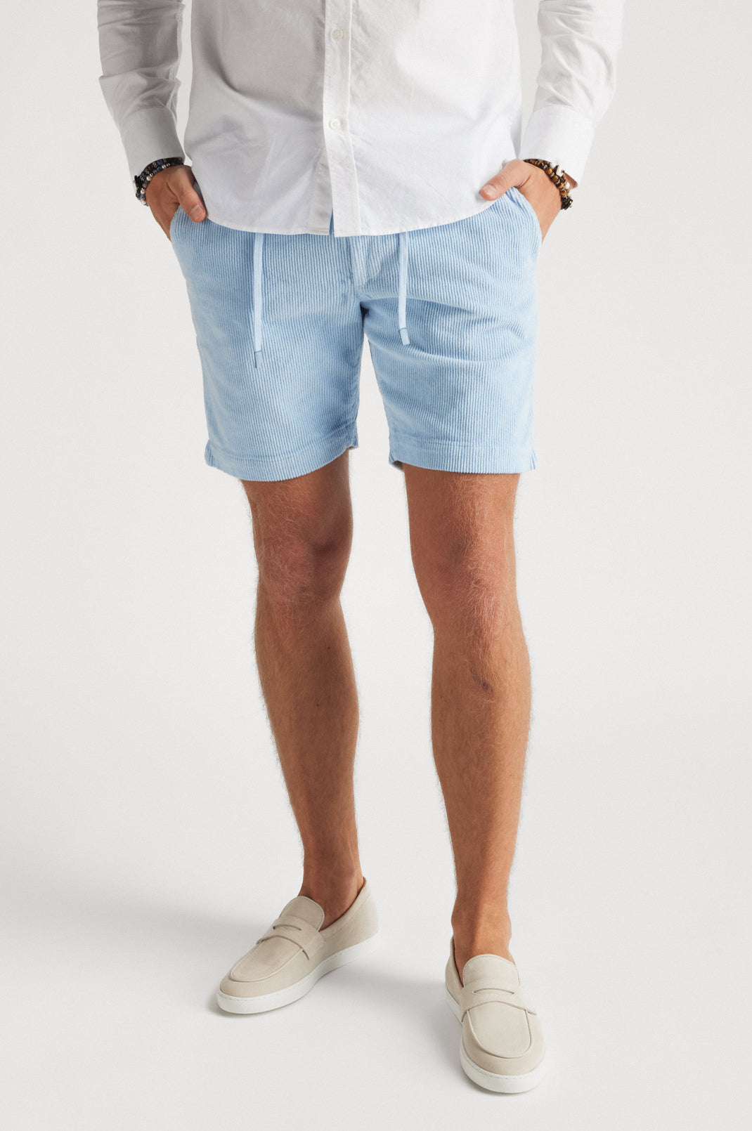 Cord Shorts Light Blue