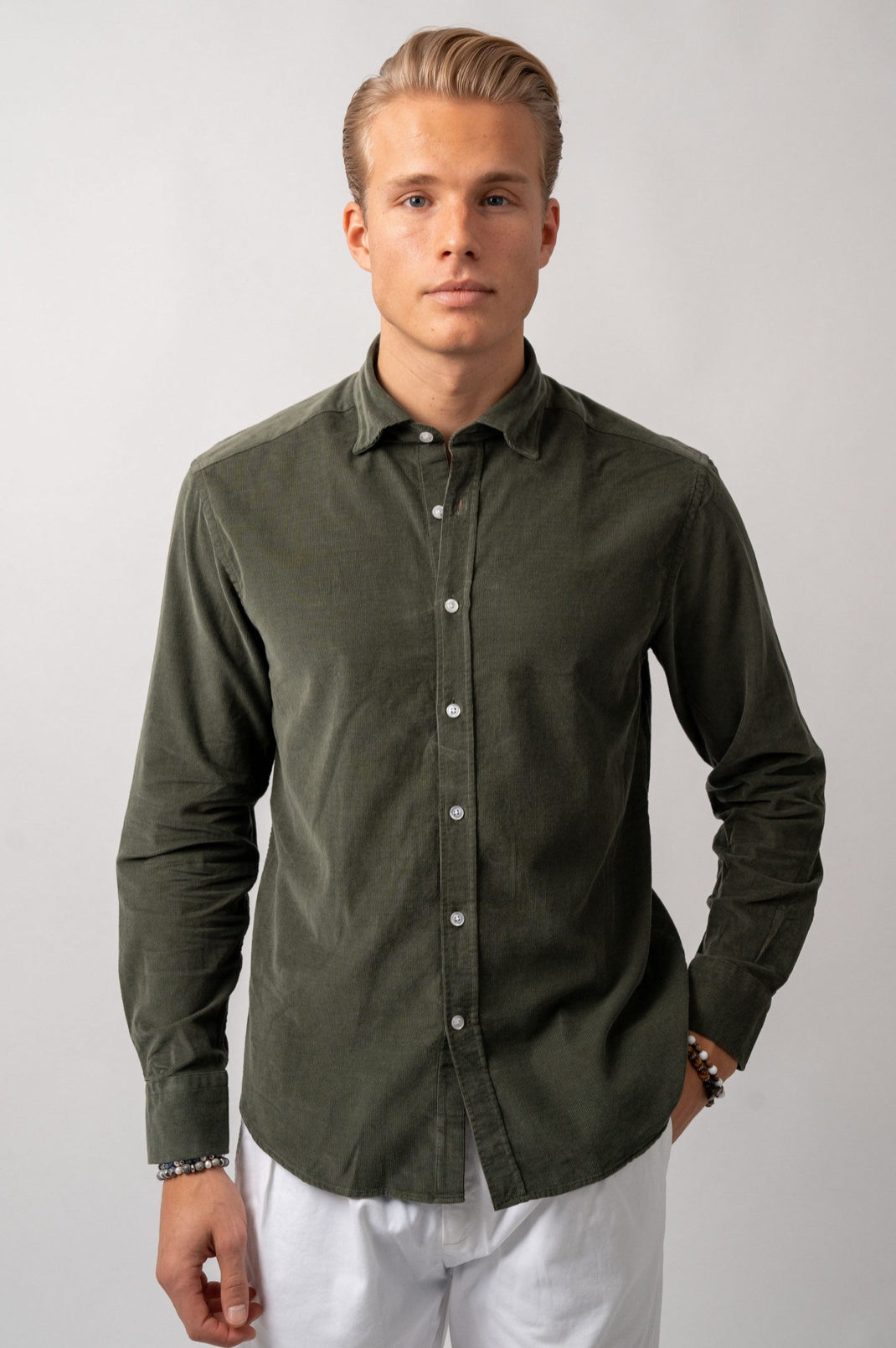 Corduroy Shirt Green