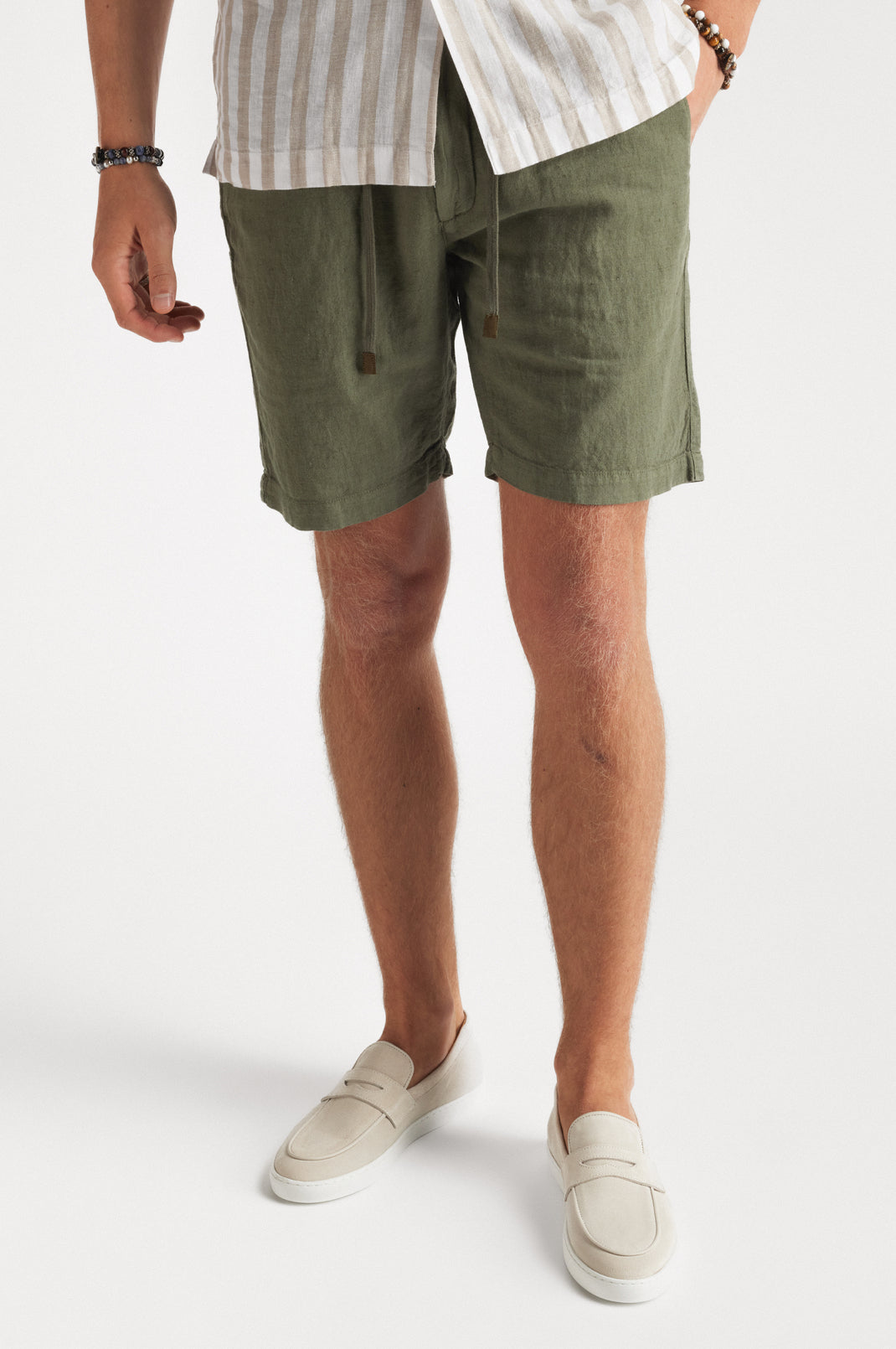 Linen Shorts Olive