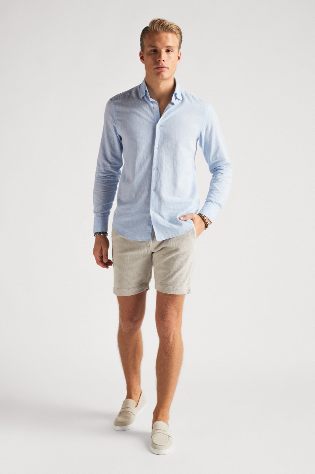 Luca Linen Shirt Light Blue