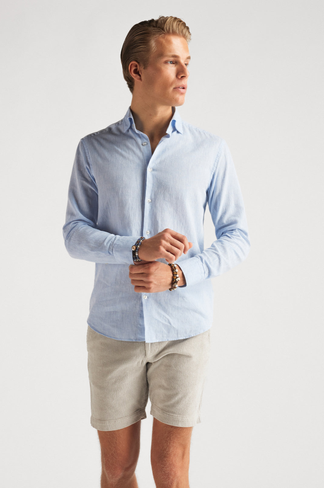 Luca Linen Shirt Light Blue