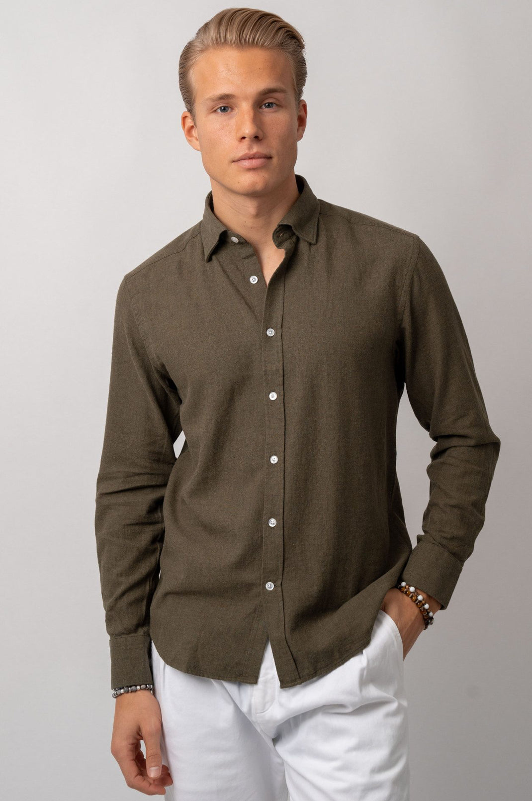 Rustic Flannel Shirt Green