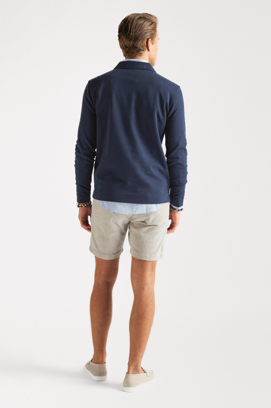 Zip Polo Long Sleeve Navy