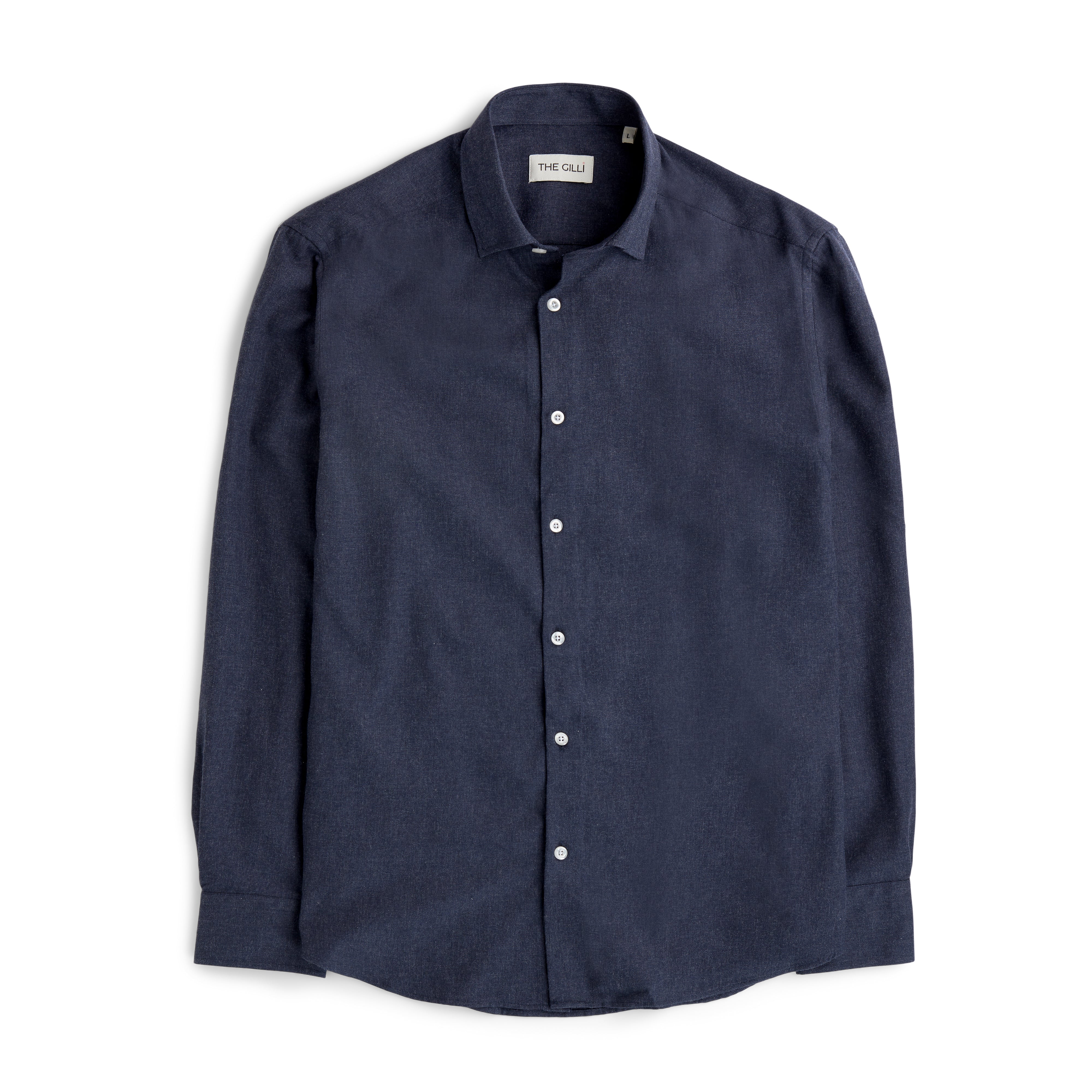 Enrico Flannel Shirt Navy